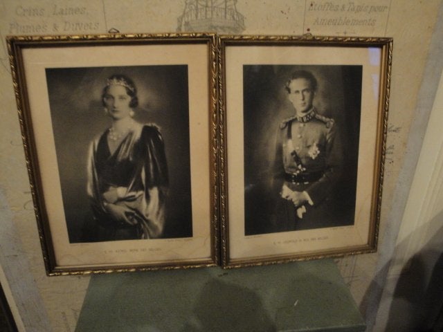 2 barok lijsten leopald astrid belges, Antiek en Kunst, Ophalen of Verzenden, Achter glas