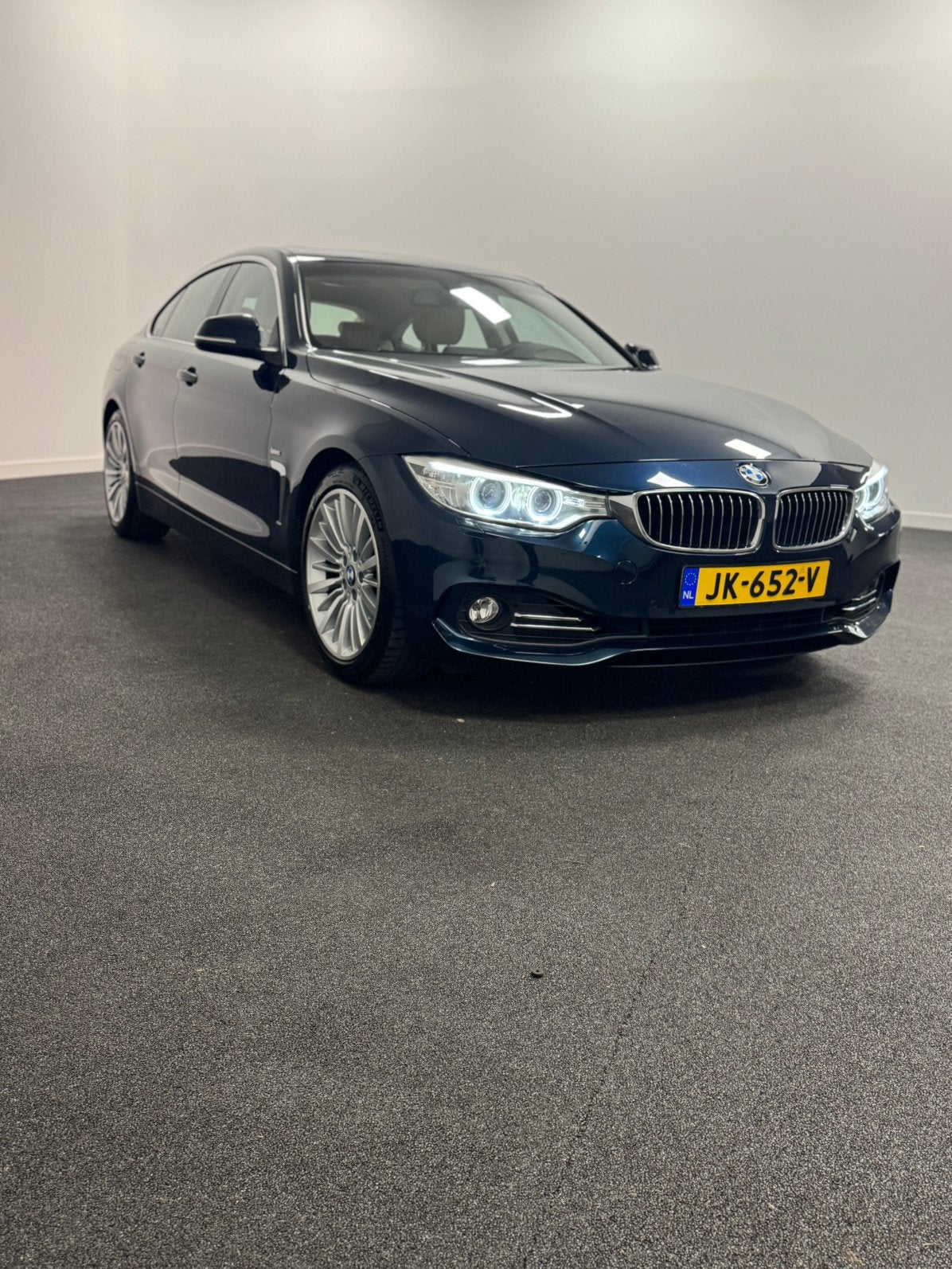 BMW 4-Serie 420IA 2.0 Gran Coupe 2016 Blauw, Auto's, 1998 cc, Achterwielaandrijving, Beige, Blauw