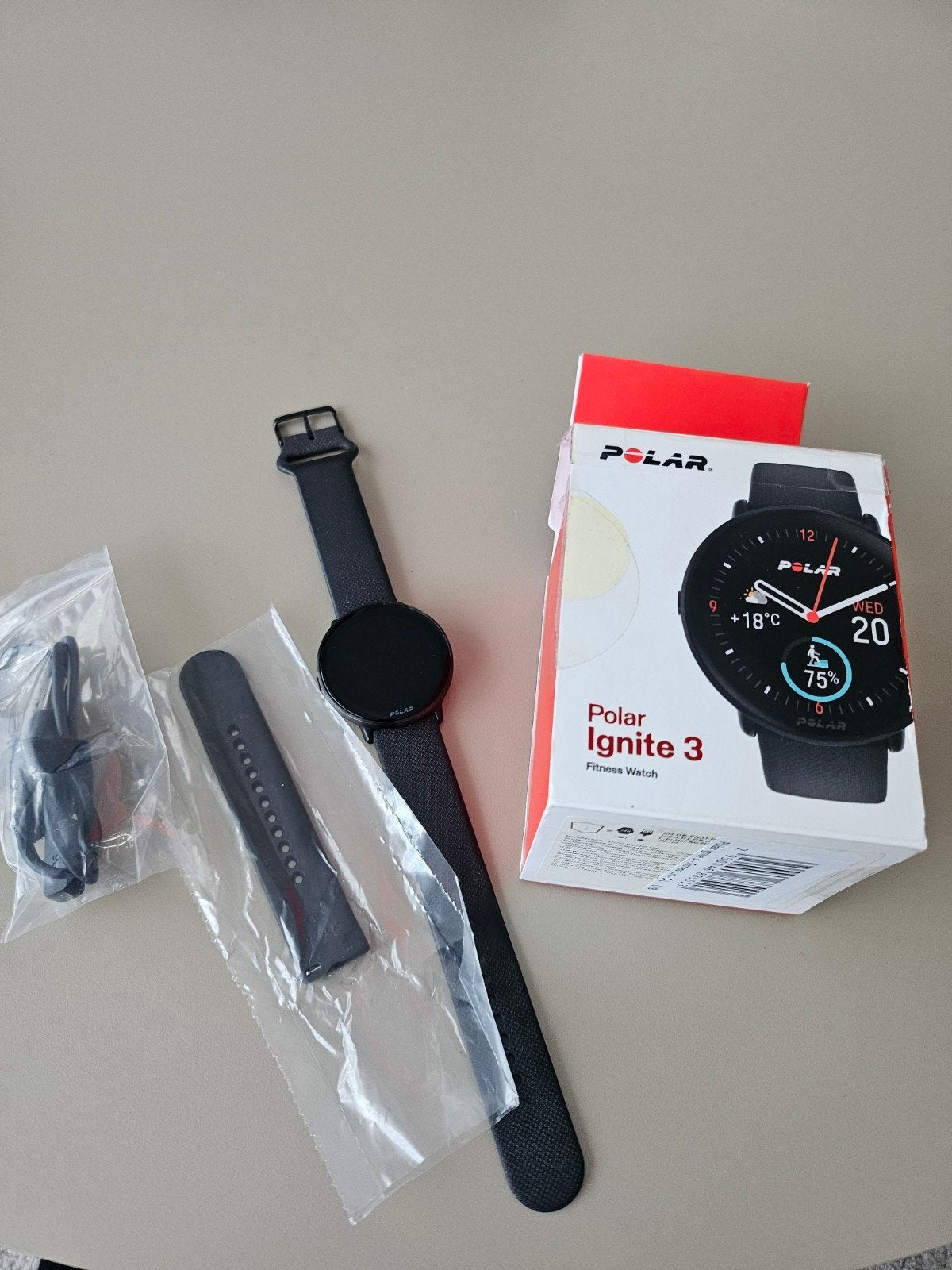 Polar Ignite 3 Fitness Watch - Zo goed als nieuw, Zwart, Ophalen of Verzenden, Zo goed als nieuw, Waterdicht