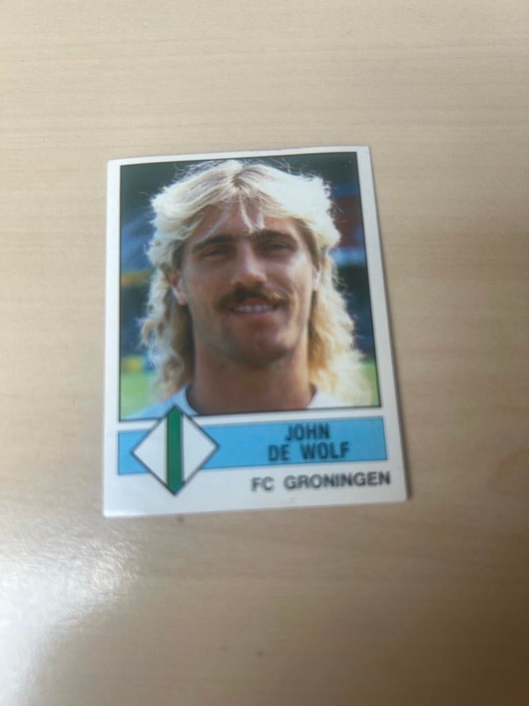 Panini Voetbal 87 Plaatje John de Wolf FC Groningen, Ophalen of Verzenden, Zo goed als nieuw, Sticker