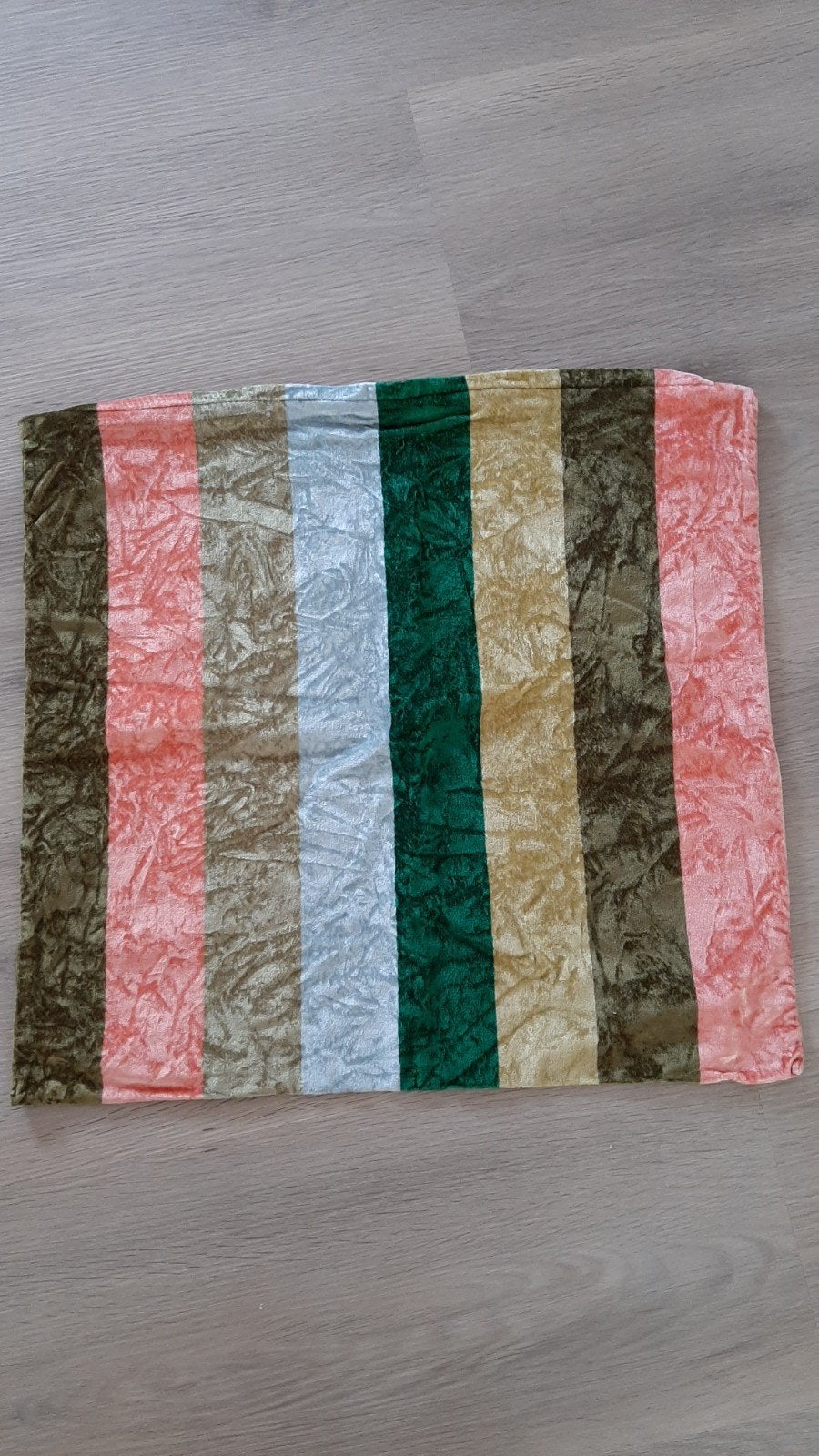 Nieuw gestreept fluwelen sierkussenhoes (multicolor), Ophalen of Verzenden, Nieuw, Rechthoekig