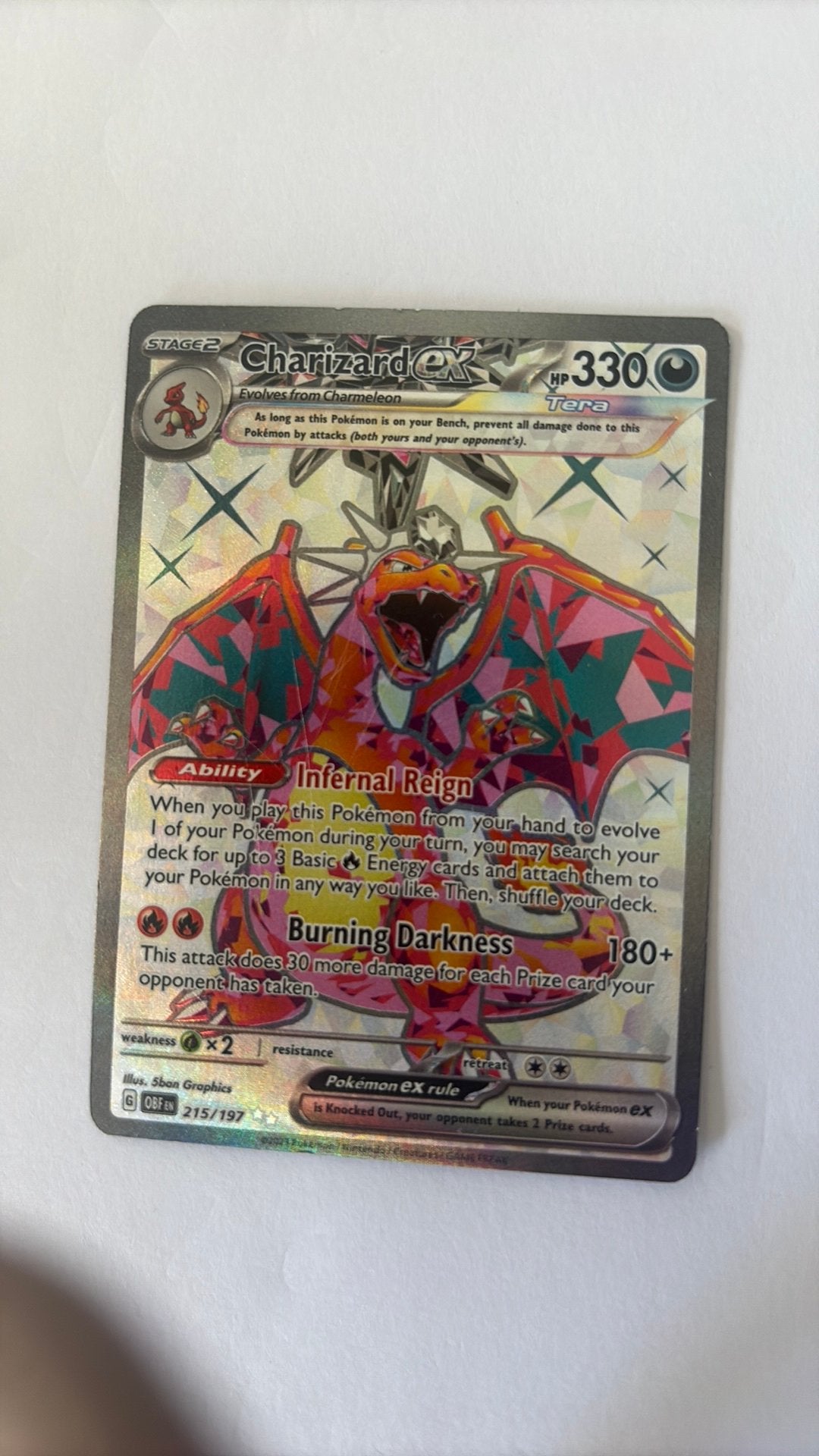 Charizard ex, Ophalen of Verzenden, Zo goed als nieuw