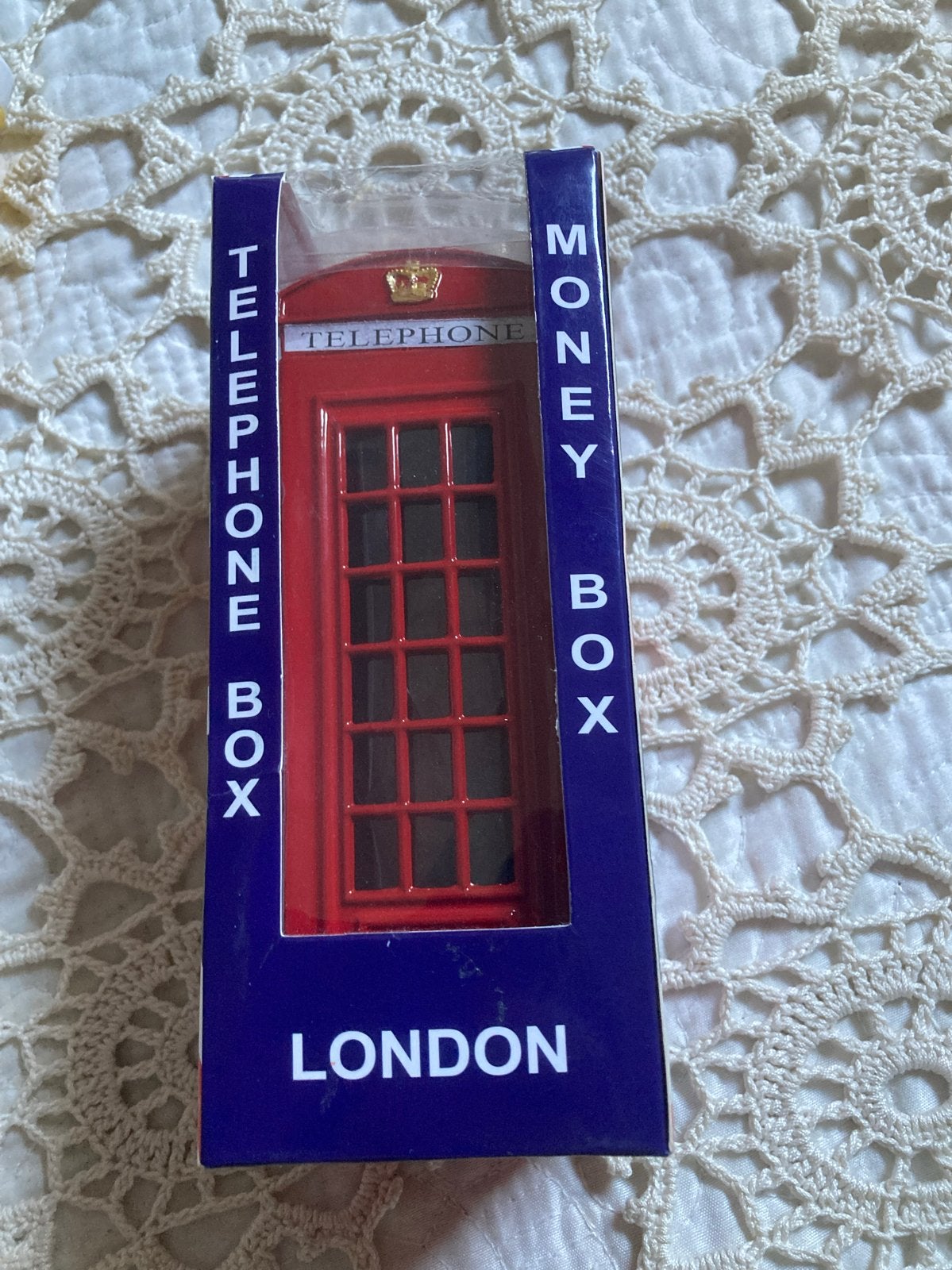 Telefooncel spaarpot - Londen thema, Verzamelen, Ophalen of Verzenden, Nieuw, Metaal of Blik, Object of Gebouw