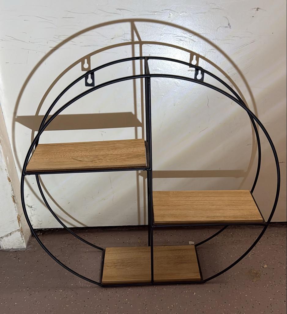 Rond wandrek met houten planken 43 cm, Ophalen, Zo goed als nieuw