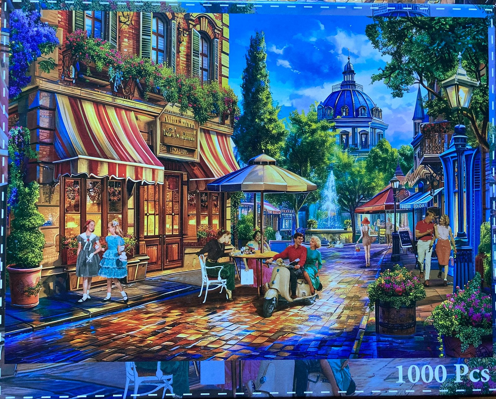 Huadada 1000🧩 British Street View, Hobby en Vrije tijd, Ophalen of Verzenden, 500 t/m 1500 stukjes, Zo goed als nieuw, Legpuzzel