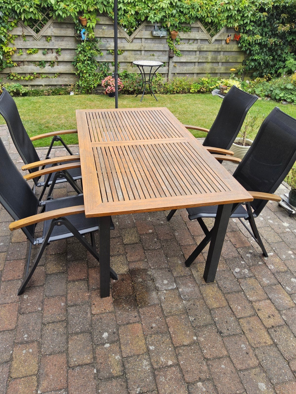 Tuinset Tafel 180x95, Ophalen, Gebruikt, 4 zitplaatsen