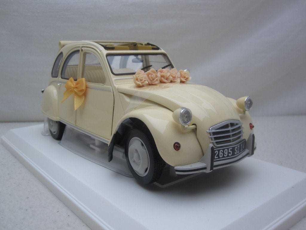 Citroën 2CV Just Married 1986 Beige 1:18 Norev, Ophalen of Verzenden, Nieuw, Auto, Norev