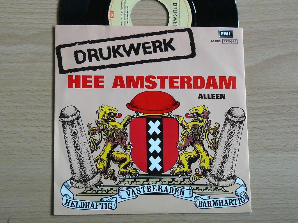 single Drukwerk * Hee Amsterdam, Cd's en Dvd's, Vinyl Singles, Verzenden, Gebruikt, Pop, Single