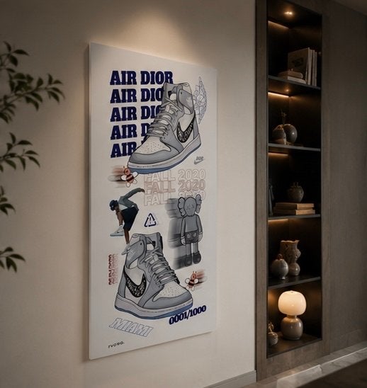 Air Jordan Dior Display Kunst - Gelimiteerde Oplage, Overig onderwerp, Kunststof, Ophalen of Verzenden, Print