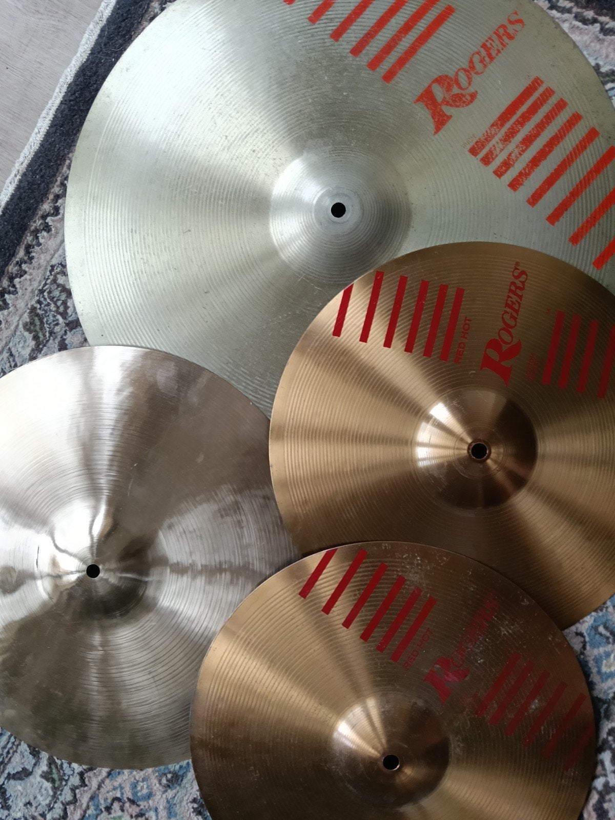 bekken set Rogers 20 ride/14 hihat/16 crash 85, incl verzend, Muziek en Instrumenten, Drumstellen en Slagwerk, Ophalen of Verzenden