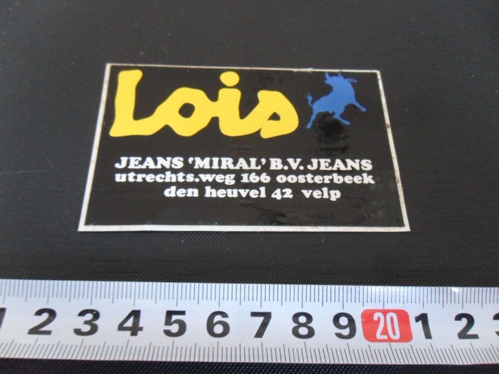 sticker Oosterbeek Velp JEANS MIRAL bv  LOIS jeans *, Verzamelen, Ophalen, Zo goed als nieuw