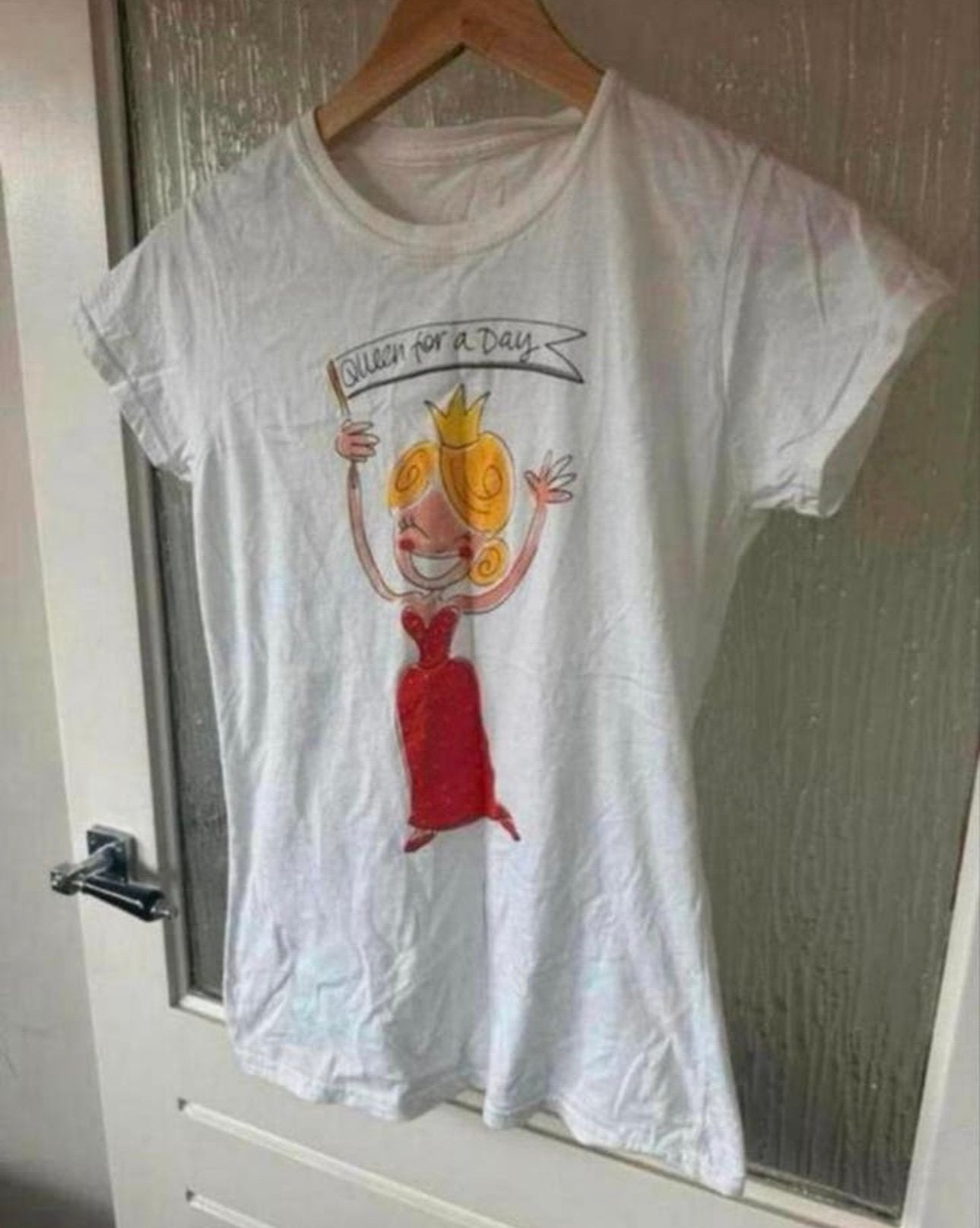 Blond amsterdam t-shirt met tekst queen for a day, maat s, Ophalen of Verzenden, Zo goed als nieuw, Korte mouw
