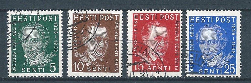 C677 - Baltische staten – Estland MiNr 138-141 (gestempeld), Ophalen of Verzenden, Overige landen, Gestempeld