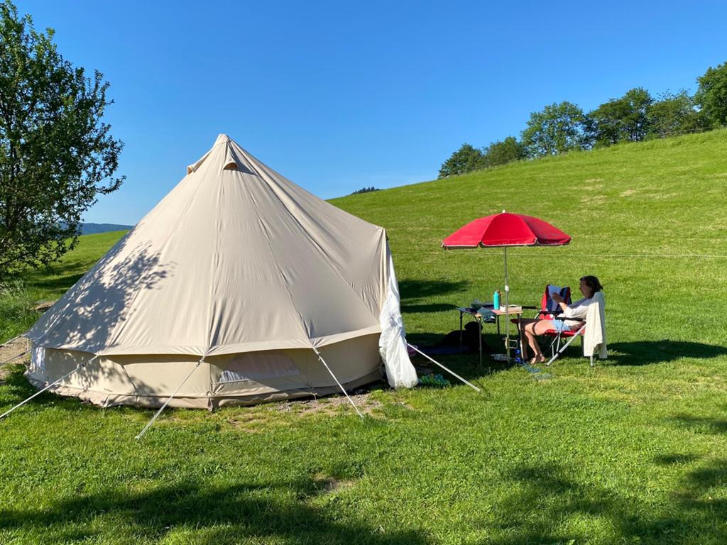 Bell tent 4m rond van canvascamp, Caravans en Kamperen, Tenten, Ophalen, Zo goed als nieuw