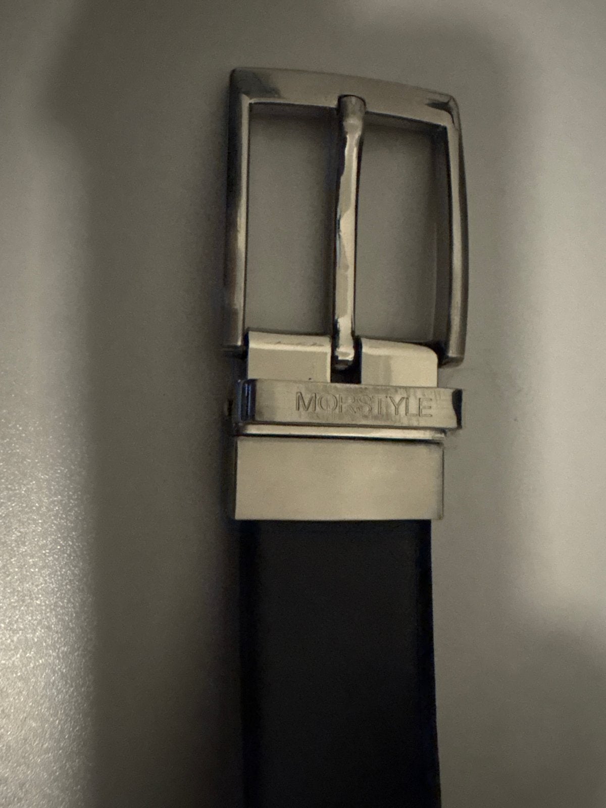 Morstyle riem - Zwart met zilveren gesp, 3 tot 5 cm, Zwart, 90 tot 100 cm, Heupriem