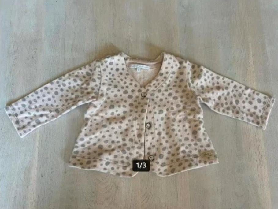 Gymp vest Oud roze met grijze stippen (ZGAN) maat 74, Ophalen of Verzenden, Zo goed als nieuw, Gymp, Truitje of Vestje