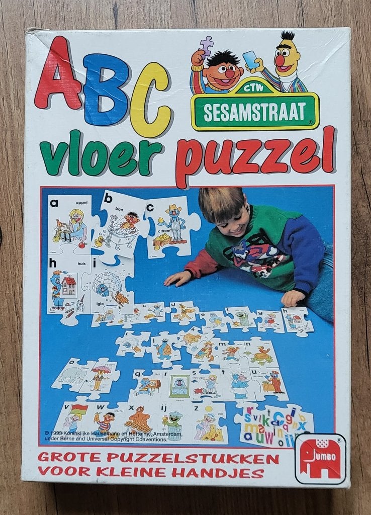 ABC Vloerpuzzel van Sesamstraat, Verzenden, 10 tot 50 stukjes, Gebruikt, 2 tot 4 jaar