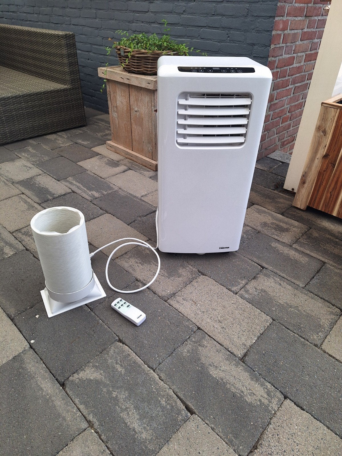 Tristar Mobiele Airco met Afstandsbediening en Afvoerslang, Ophalen, Gebruikt, Minder dan 60 m³, 3 snelheden of meer