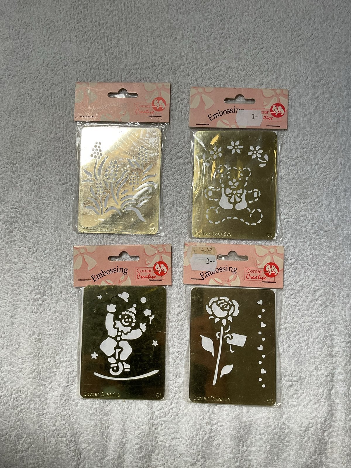4 Embossing mallen voor creatieve projecten, Goud, Gereedschap of Toebehoren, Nieuw, Herbruikbaar