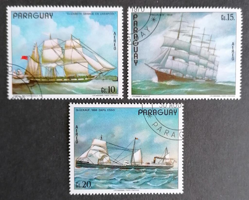 PARAQUAY - zeilschepen 1979, Verzenden, Gestempeld, Zuid-Amerika