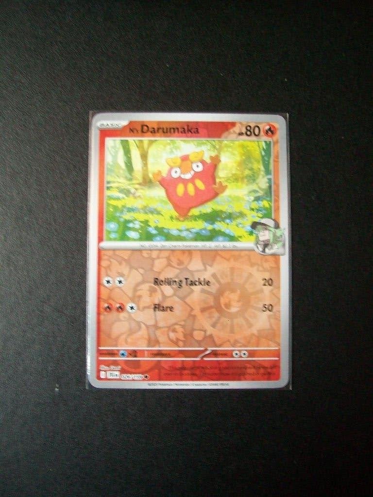5018. Nieuwe Pokemon Kaart Holofoil N's DARUMAKA   (026/159), Verzenden, Nieuw, Losse kaart, Foil