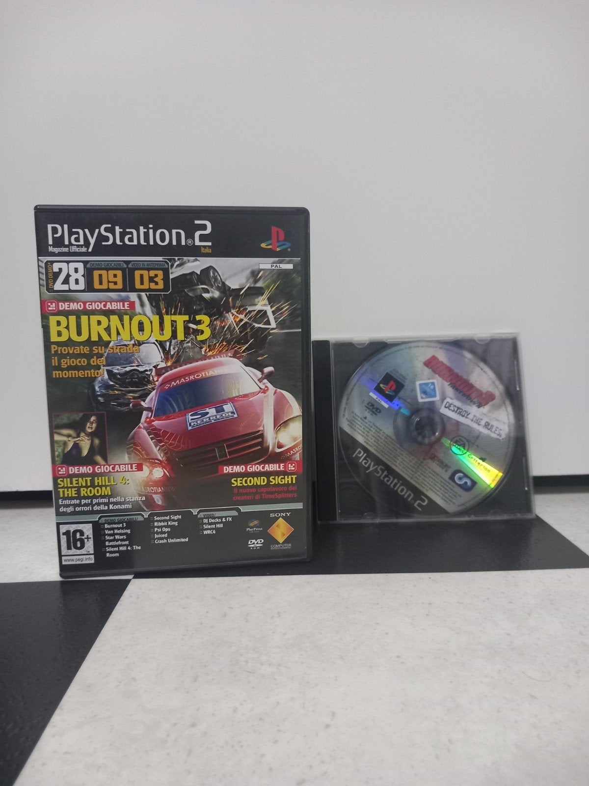 ps2 Burnout 3 + demo, 1 speler, Racen en Vliegen, Ophalen of Verzenden, Zo goed als nieuw