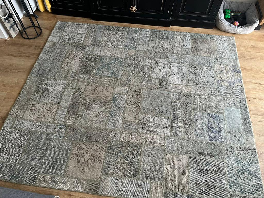 Brinker new vintage sea green carpet kleed 200 x 230, Ophalen of Verzenden, Zo goed als nieuw, Rechthoekig, 200 cm of meer