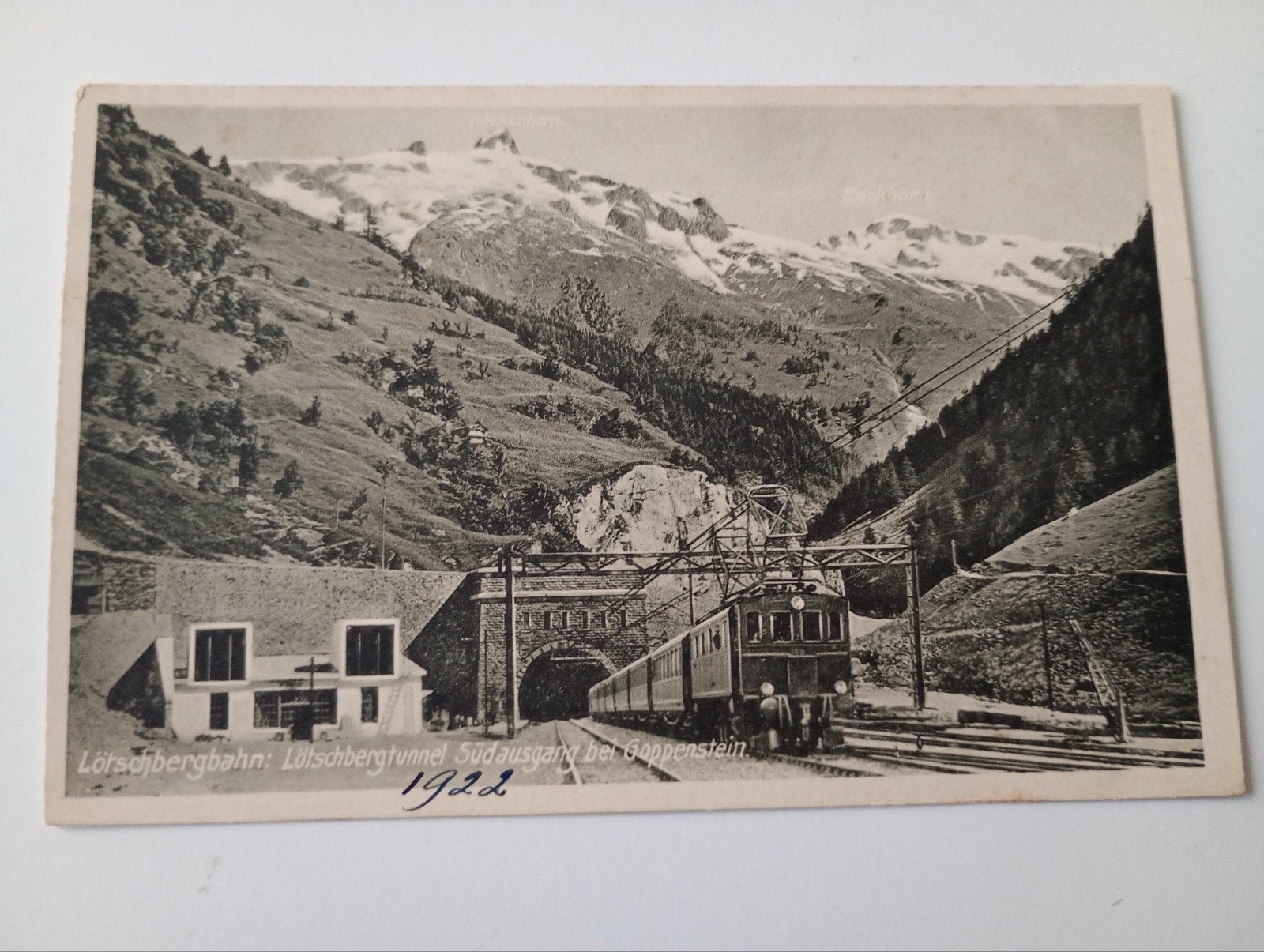 Zwitserland Goppenstein met Trein 1922, Verzamelen, Ansichtkaarten | Buitenland, Ophalen of Verzenden, 1920 tot 1940, Ongelopen