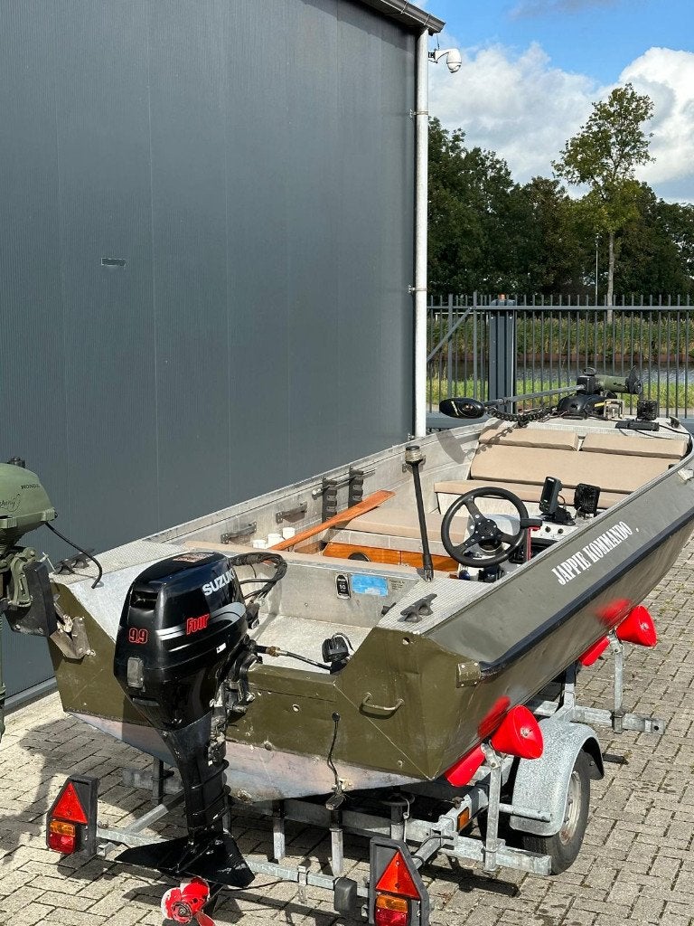 Buster Aluminium visboot,  met 3x buitenboordmotor, Ophalen, Overige merken, Gebruikt, Aluminium