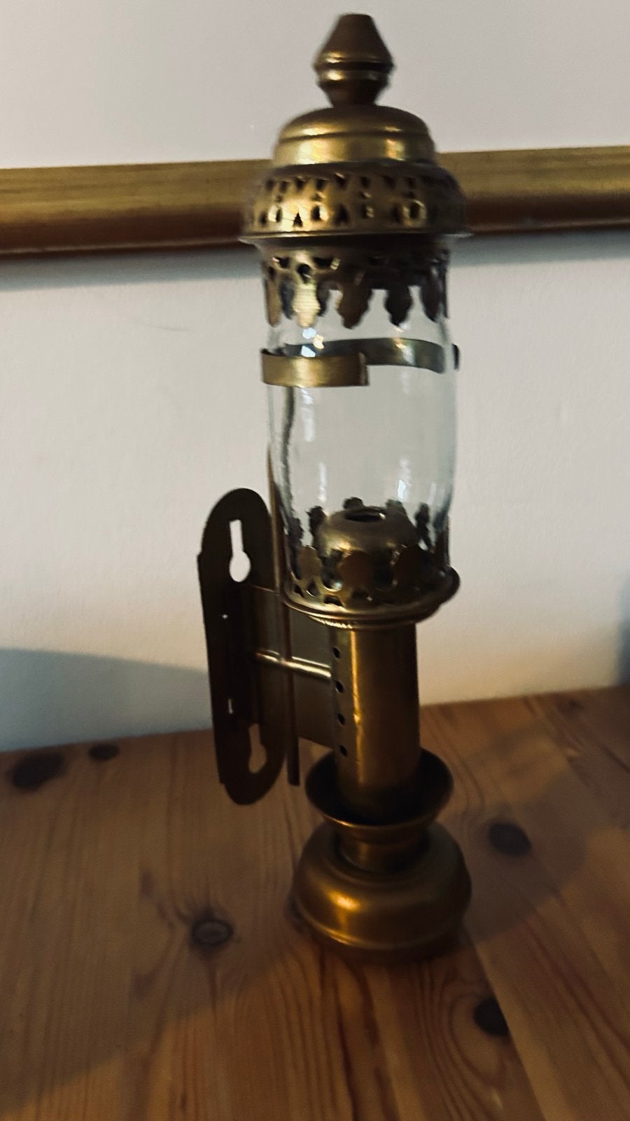 Antiek treincoupé/wagon lamp met originele glas, Ophalen of Verzenden