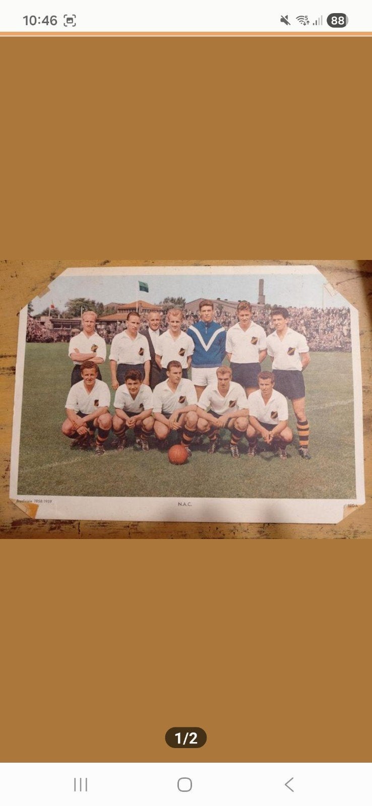 NAC Voetbalelftal 1955-1956 - Historische Foto, Ophalen of Verzenden, 1940 tot 1960, Gebruikt