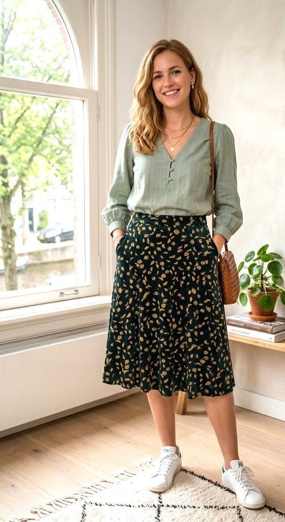 midi rok King Louie, Kleding | Dames, Rokken, Verzenden, Zo goed als nieuw, King Louie, Maat 36 (S)