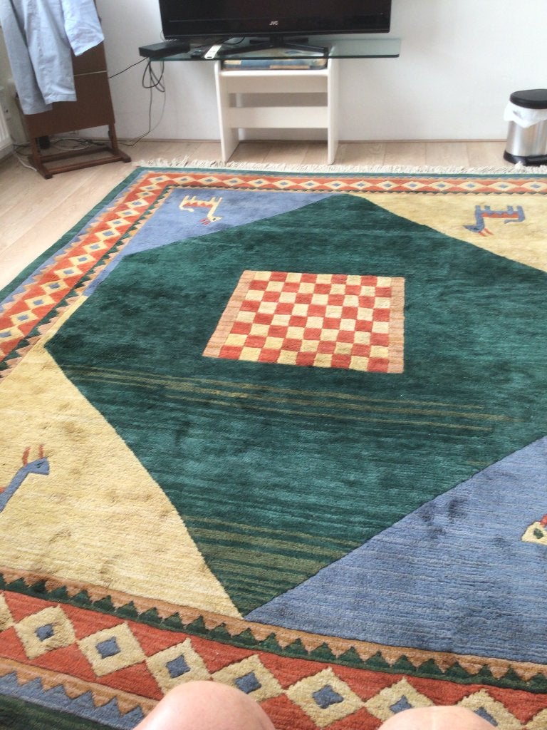 Vloerkleed, Ophalen, Gebruikt, Groen, 200 cm of meer