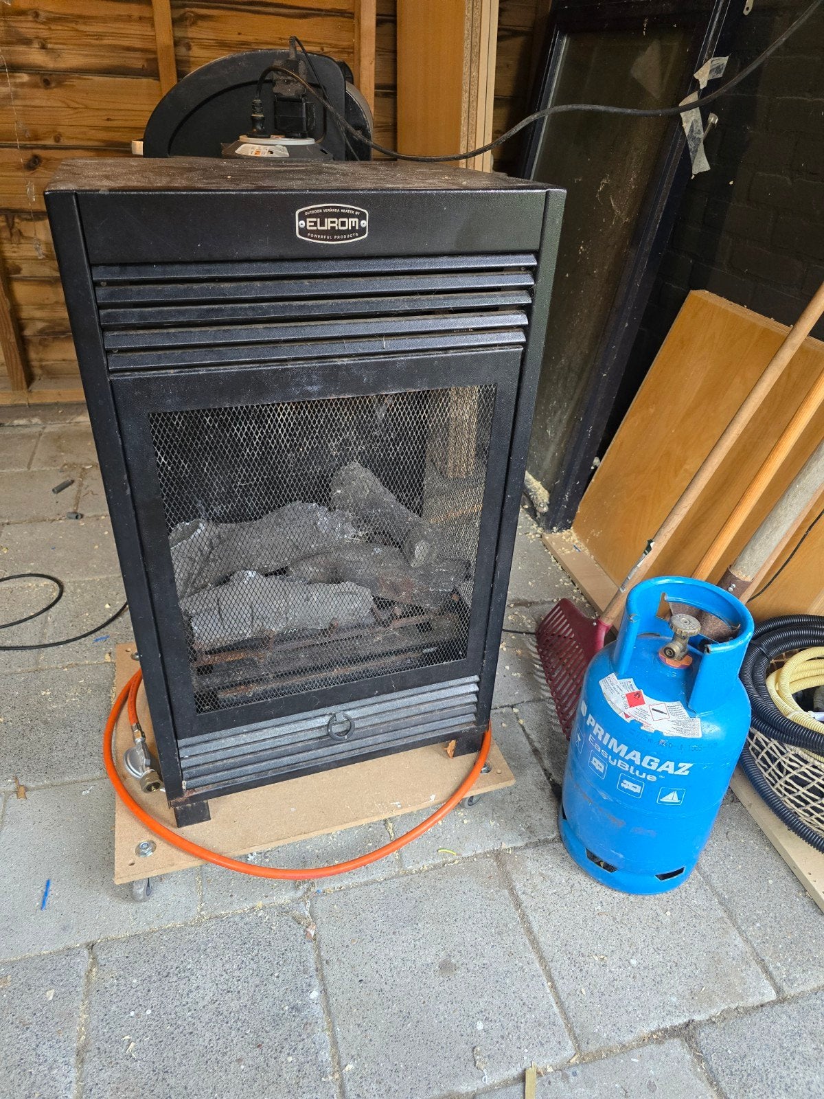Eurom Terrashaard Outdoor Veranda Heater, Tuin en Terras, Ophalen, Gebruikt, Gas, Vloer