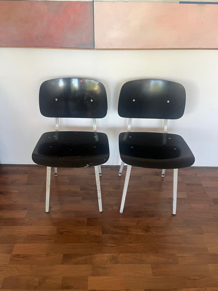 Vintage stoel Friso Kramer Ahrend Revolt, Ophalen, Gebruikt, Twee, Zwart