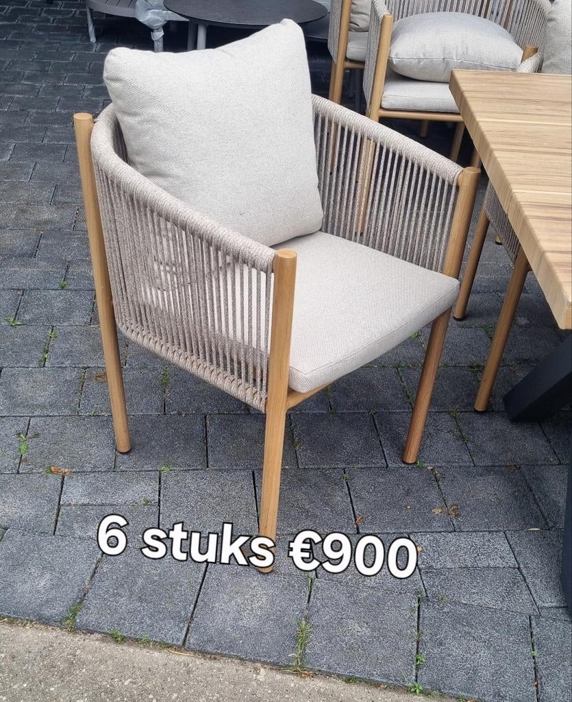 6 stuks GARDEN IMPRESSIONS ALUMINIUM diningstoelen, Ophalen