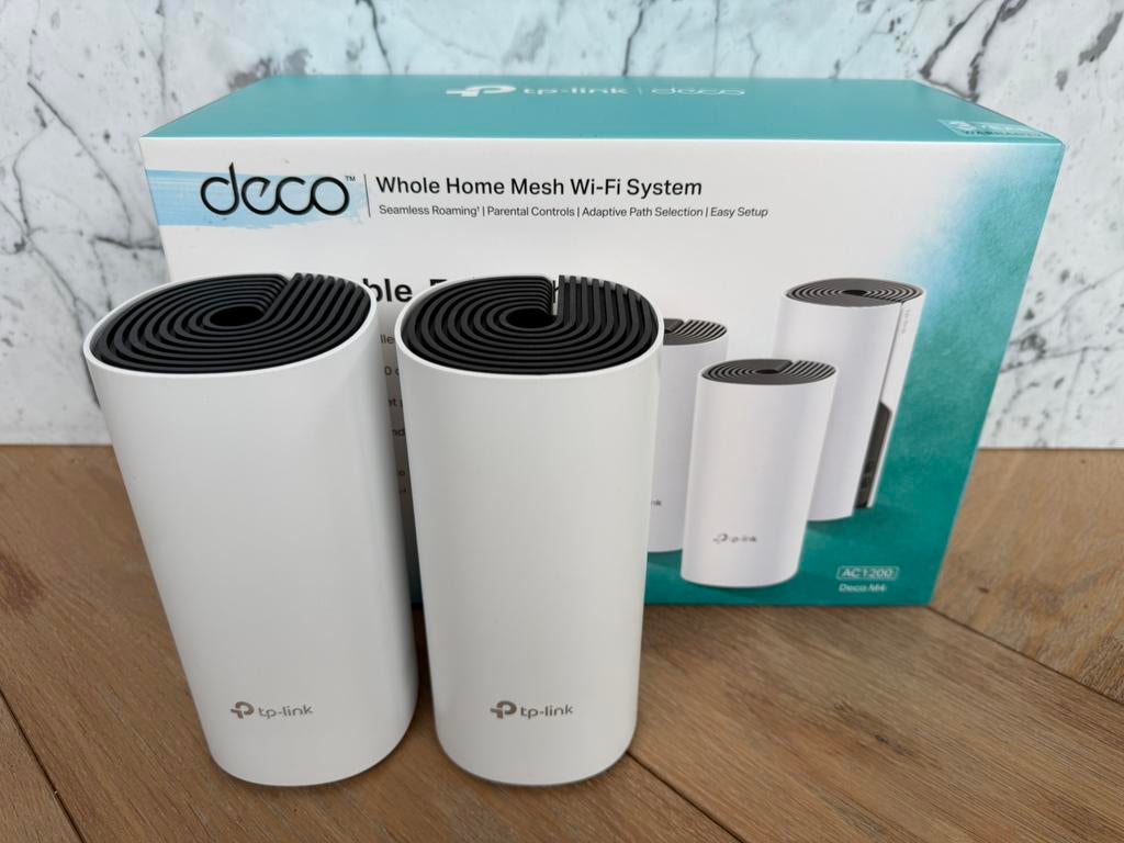 TP-Link Deco M4R Mesh WiFi Systeem, Computers en Software, WiFi-versterkers, Ophalen of Verzenden, Zo goed als nieuw