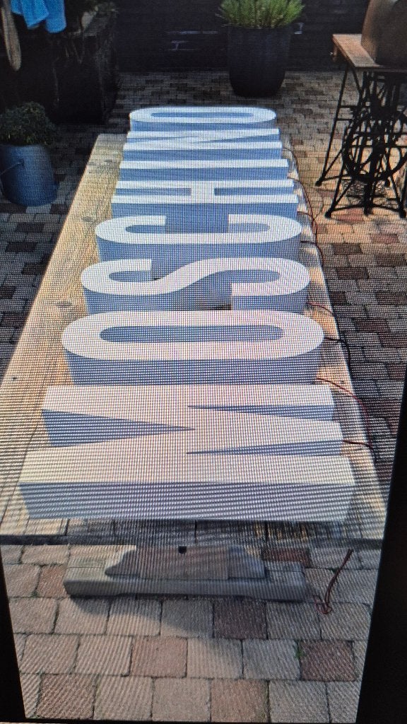 Moschino oude reklame letters, Ophalen of Verzenden, Gebruikt, Reclamebord
