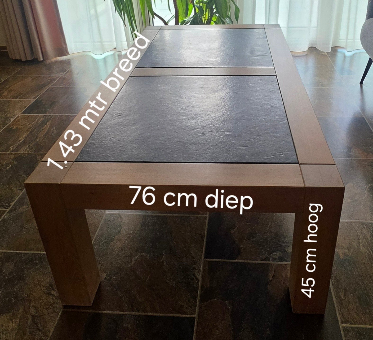 Salontafel en eettafel met 6 stoelen - moet  voor 27-8 weg, Huis en Inrichting, Tafels | Salontafels, Ophalen, Zo goed als nieuw