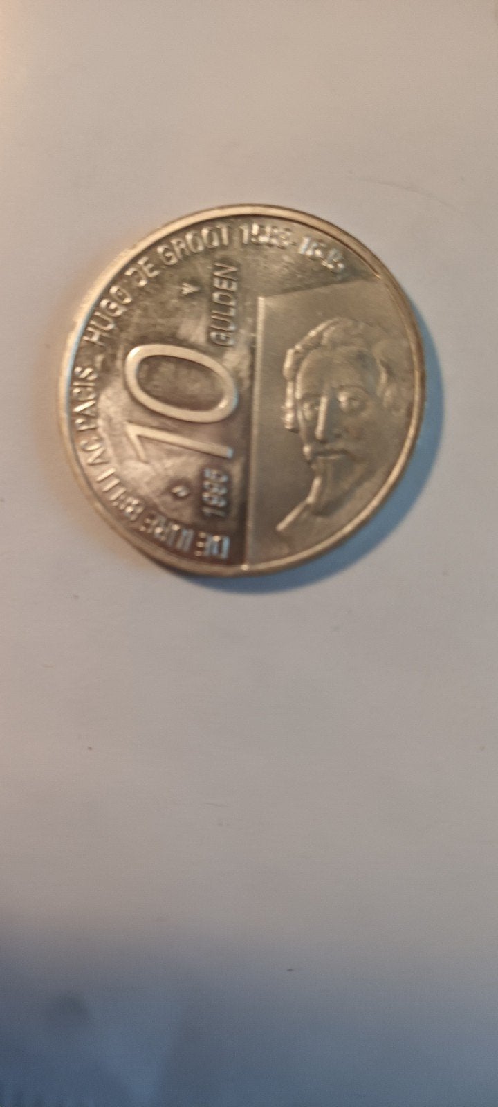 Zilveren 10 Gulden Munt Koningin Beatrix 1983 Hugo de Groot, Koningin Beatrix, Zilver, Ophalen of Verzenden, Losse munt
