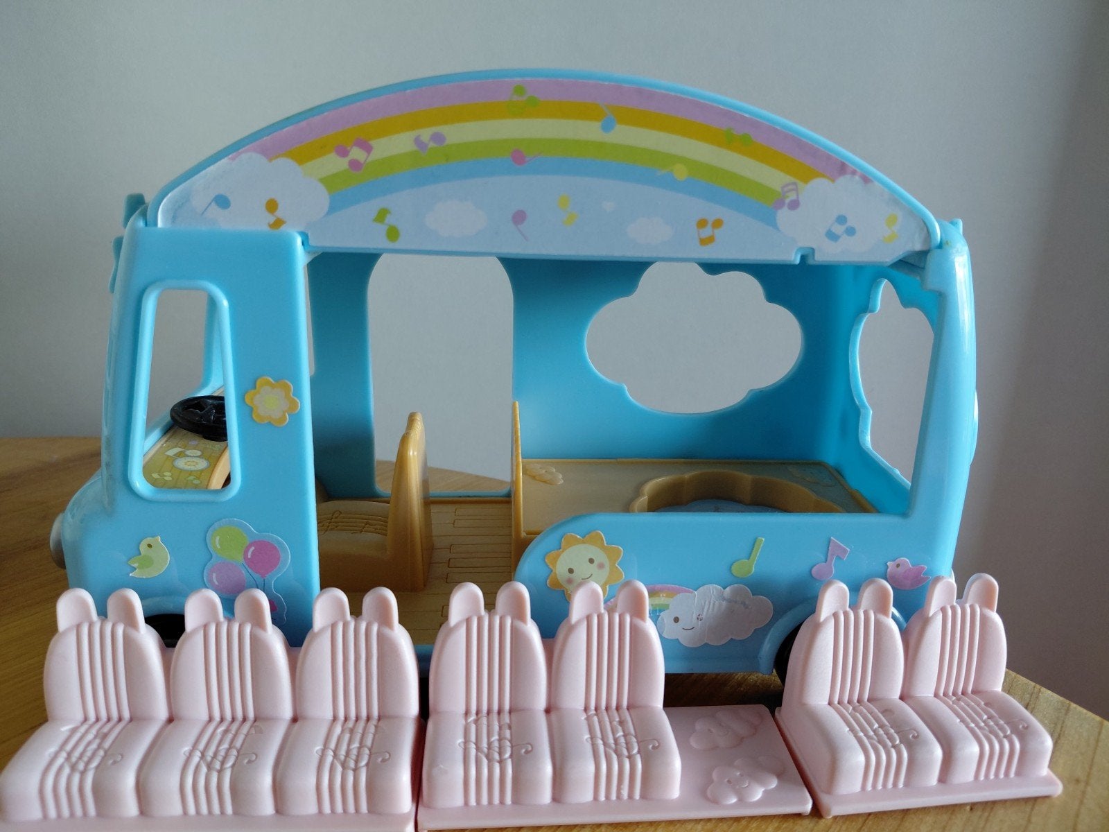Sylvanian families blauwe crèche bus compleet/speeltuin, Ophalen of Verzenden, Zo goed als nieuw, Toebehoren