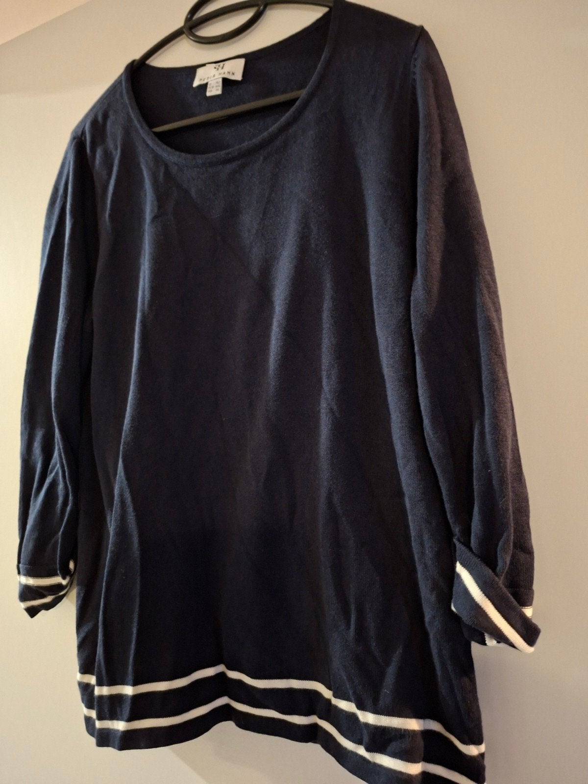 Peter Hahn blauwe trui maat 40 zgan, Ophalen of Verzenden, Zo goed als nieuw, Blauw, Trui of Vest