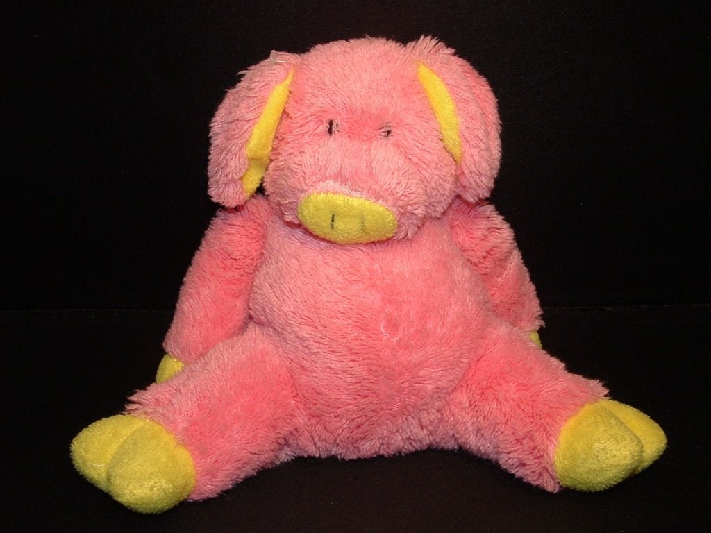 HEMA VARKEN ZACHTE BADSTOF ROZE MET GELE VOETJES, Kinderen en Baby's, Verzenden, Nieuw, Overige typen