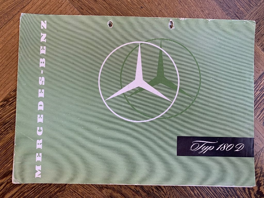 Brochure Mercedes-Benz 180 d Ponton W120 1957 origineel, Gelezen, Mercedes-Benz, Mercedes, Ophalen of Verzenden