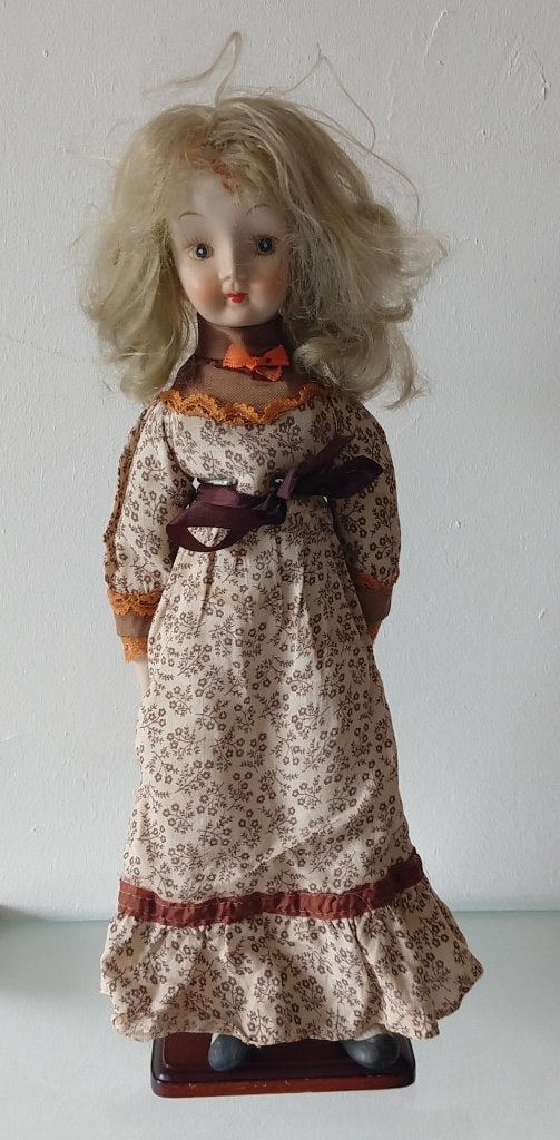 antieke pop, met stoffen lichaam, volgnr 12, Ophalen of Verzenden