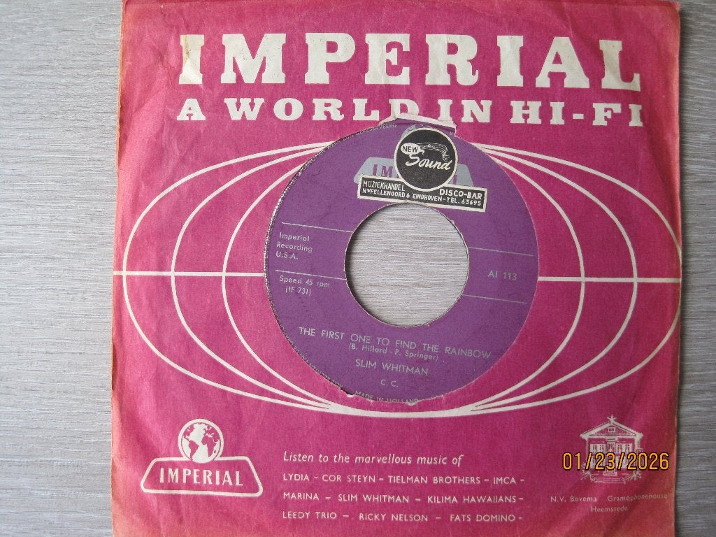 Slim Whitman  -  Cryin' for the moon, Cd's en Dvd's, Originele persing, 7 inch, Ophalen of Verzenden, Zo goed als nieuw