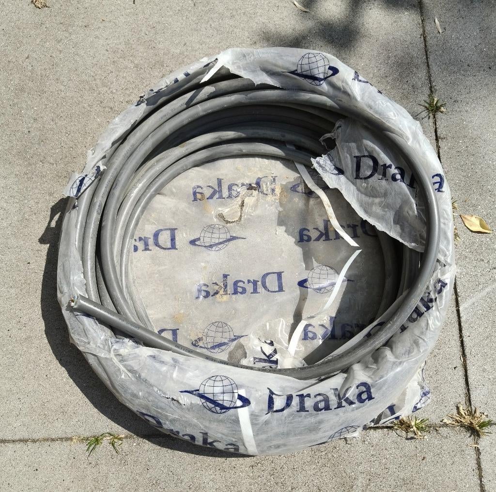 Draka VULT Dca 5G2,5 mm² Grondkabel – 15 Meter+ – Grijs, Ophalen of Verzenden, Nieuw, Kabel of Snoer