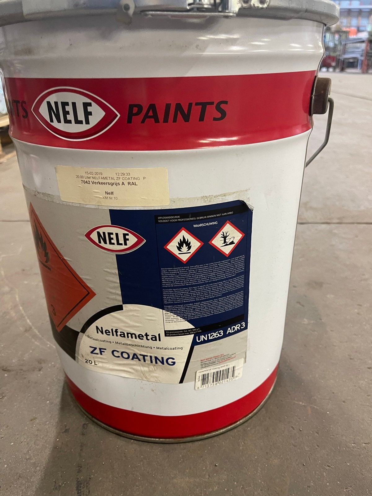 Nieuw Nelf Nelfametal ZF Coating 20L RAL 7042 Verkeersgrijs, Ophalen, Nieuw, Verf, 20 liter of meer