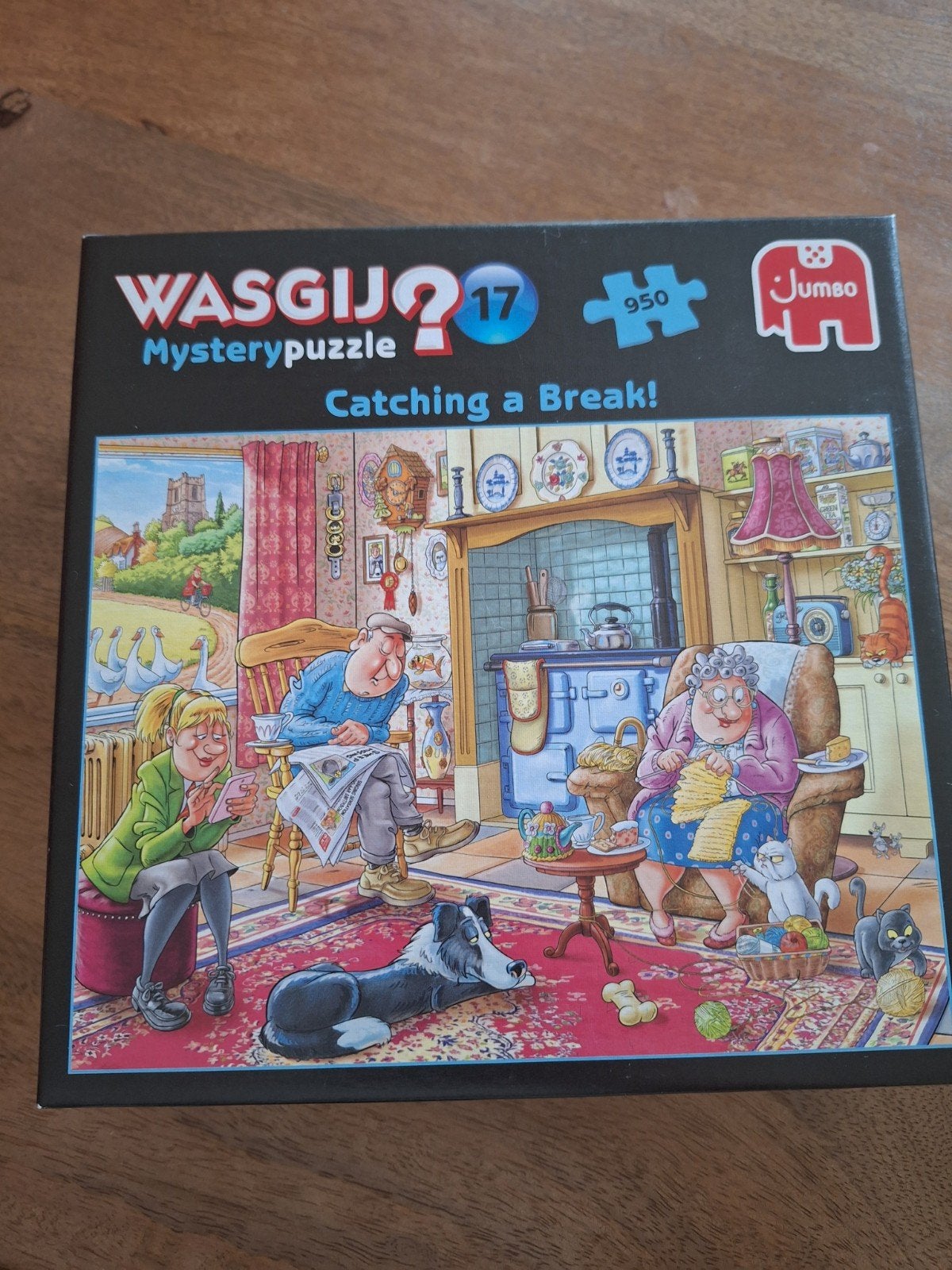 Wasgij Mysterypuzzel 17 - Catching a Break! (950 stukjes), Ophalen, 500 t/m 1500 stukjes, Zo goed als nieuw, Legpuzzel