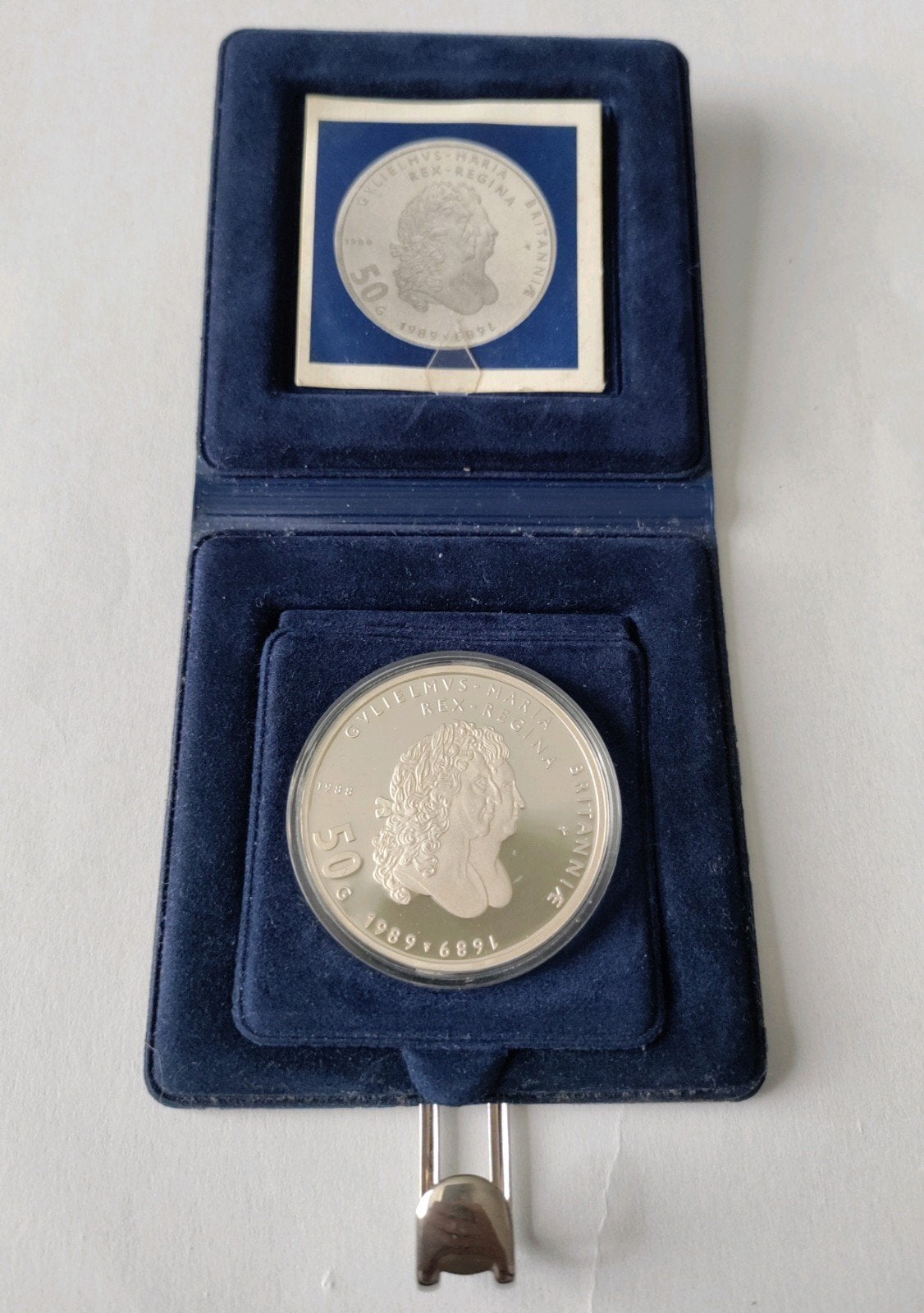 Zilveren 50 Gulden Munt 1988 Willem & Mary Proof, Postzegels en Munten, Munten | Nederland, Koningin Beatrix, Zilver, Ophalen of Verzenden